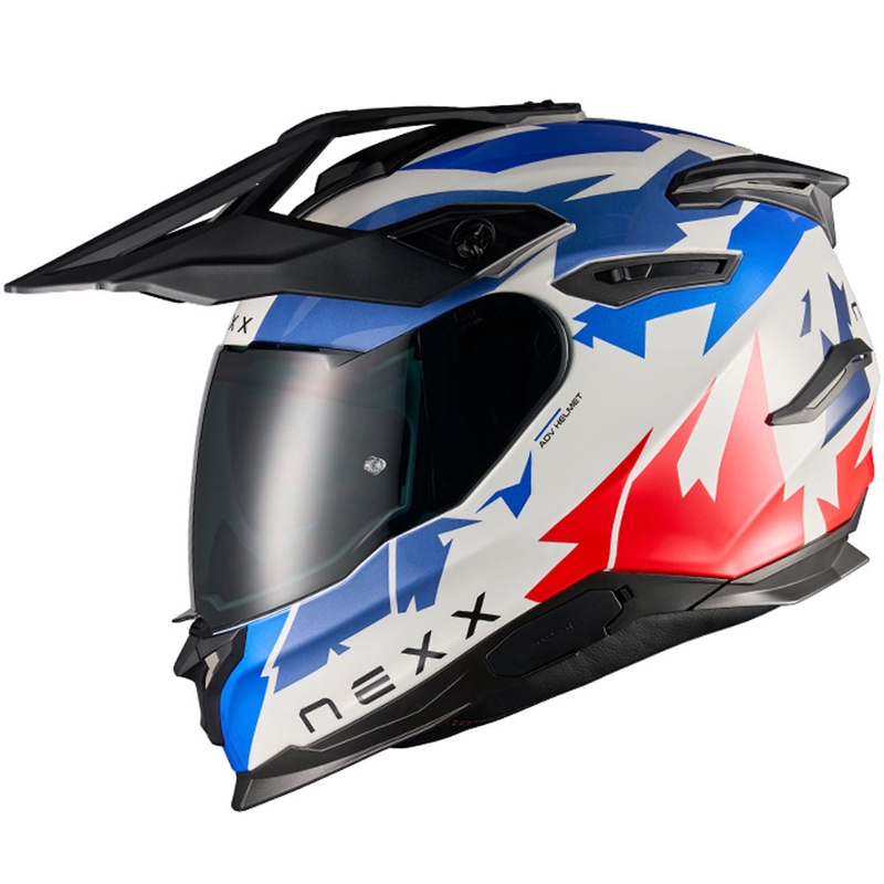 Casco de moto enduro NEXX Y.TRAVL Primal azul-rojo