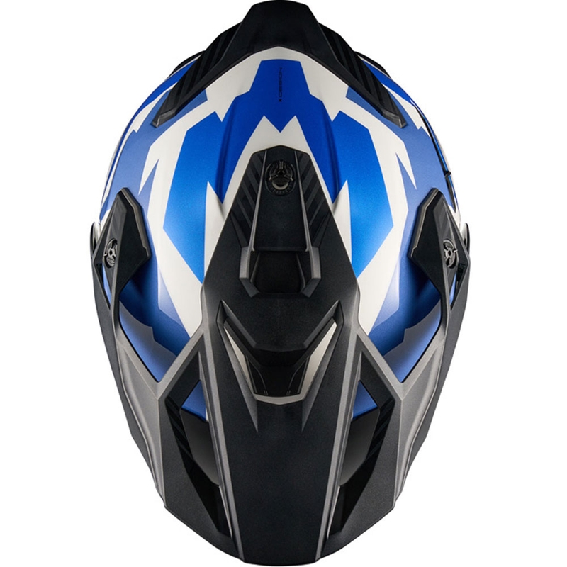 Casco de moto enduro NEXX Y.TRAVL Primal azul-rojo