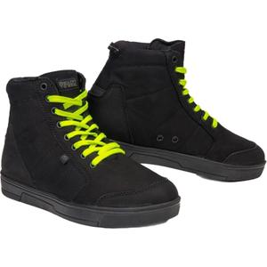 Botas de moto Ozone Town negro-amarillo fluo