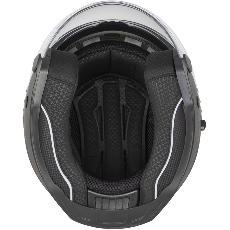 Casco de moto abierto Cassida Jet Tech 2.0 RoTo, negro mate, gris y blanco.