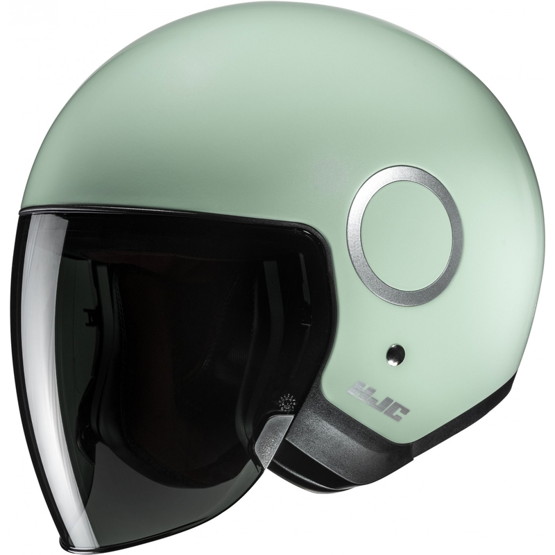 Casco abierto para motocicleta HJC RPHA 40, color verde pastel sólido