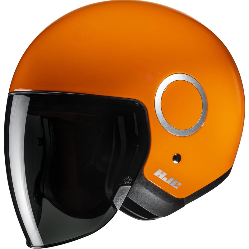 Casco abierto para motocicleta HJC RPHA 40, color naranja sólido