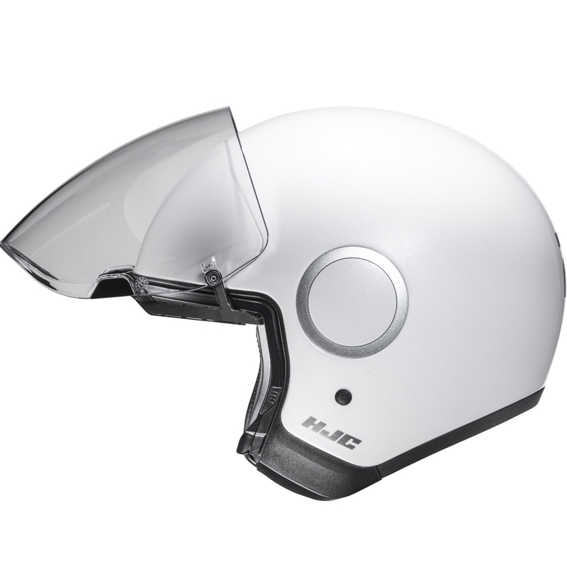 Casco abierto para motocicleta HJC RPHA 40 Blanco perla sólido