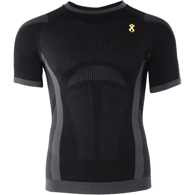 Camiseta funcional para hombre Rilax Noah negra - manga corta