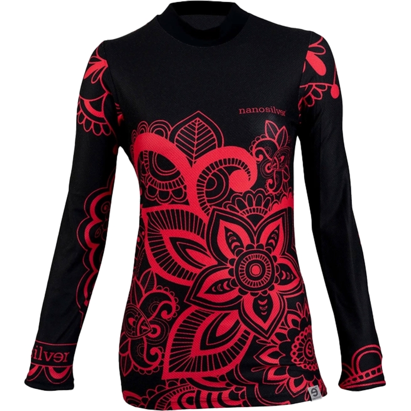 Camiseta térmica de mujer nanosilver® Flower - manga larga