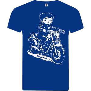 Camiseta niño MotoZem - Biker azul