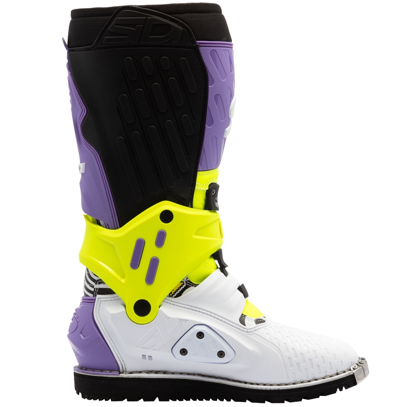 Botas de moto SiDi Crossair HD End BB002 morado-amarillo-blanco