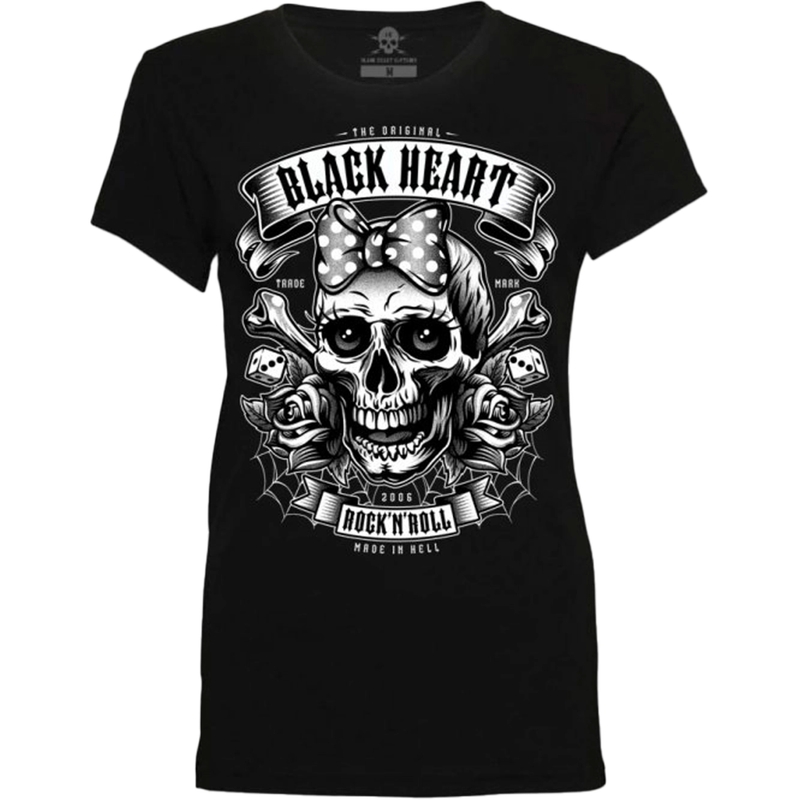 Camiseta negra de mujer Heart Miss Murder negro