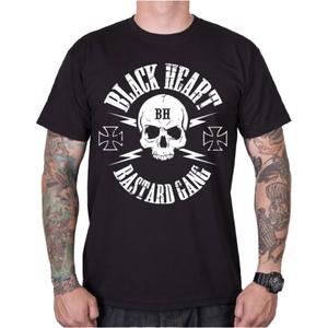 Camiseta hombre Black Heart Bastard Skull negra