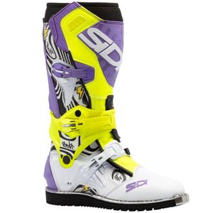 Botas de moto SiDi Crossair HD End BB002 morado-amarillo-blanco