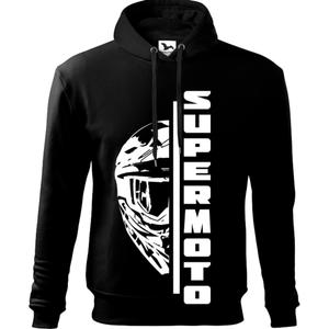 Sudadera con capucha para hombre SUPERMOTO negra
