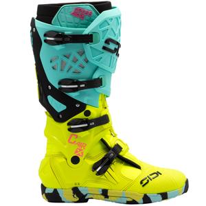 Botas de moto SiDi Crossair X color amarillo menta fluorescente