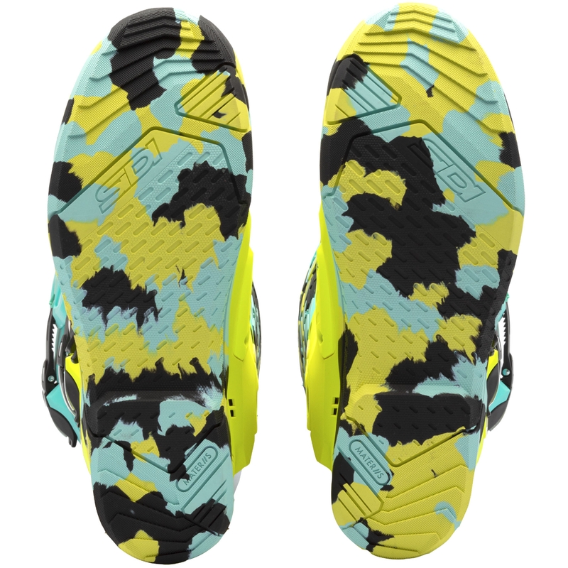 Botas de moto SiDi Crossair X color amarillo menta fluorescente