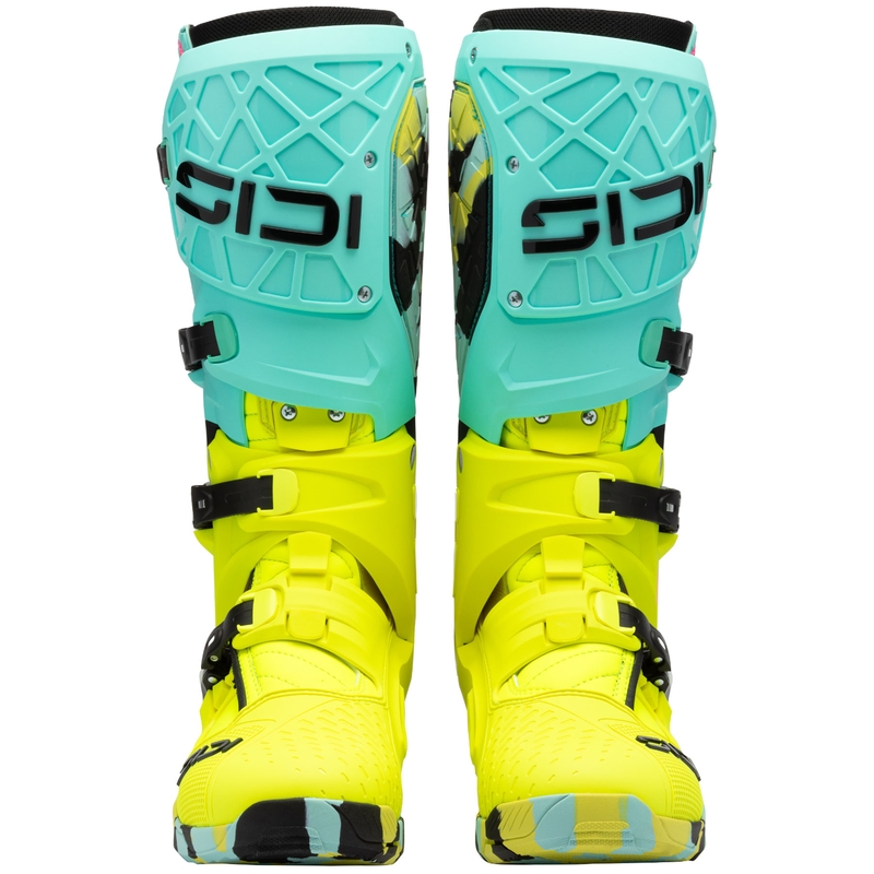 Botas de moto SiDi Crossair X color amarillo menta fluorescente