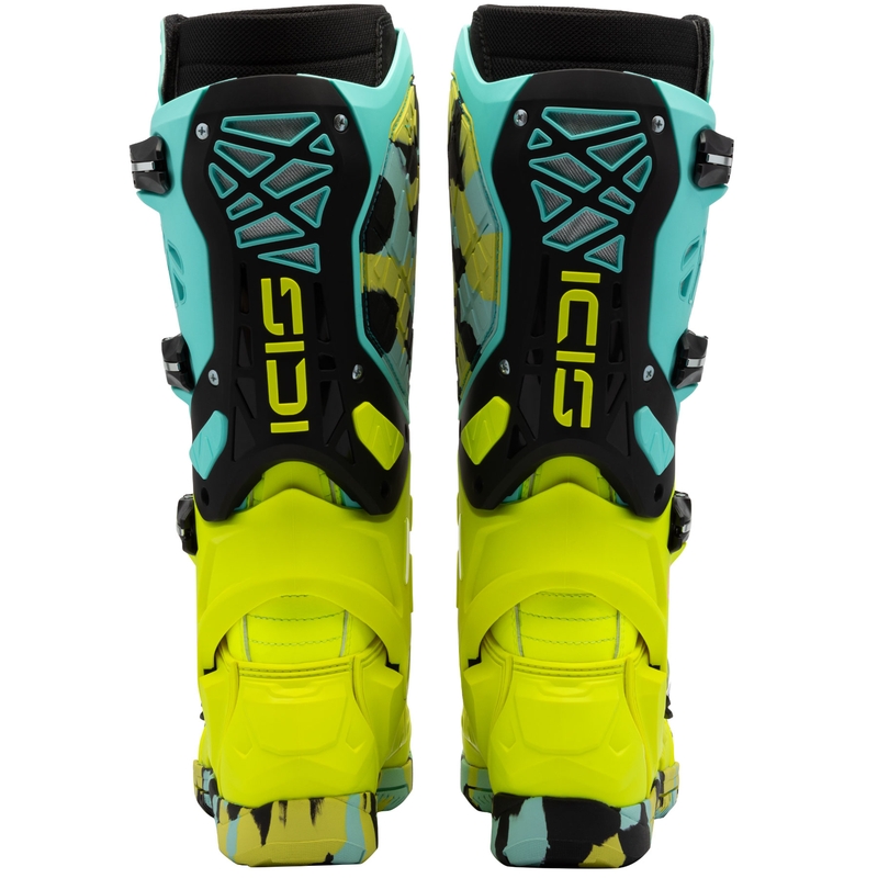 Botas de moto SiDi Crossair X color amarillo menta fluorescente