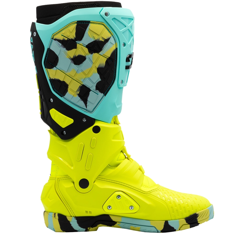 Botas de moto SiDi Crossair X color amarillo menta fluorescente
