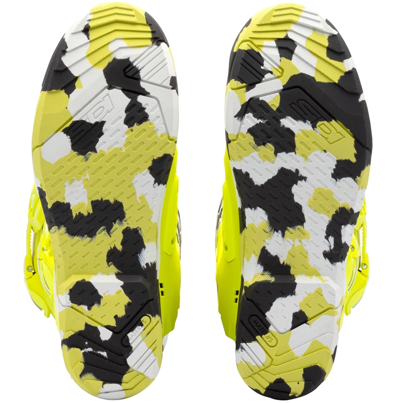 Botas de moto SiDi Crossair X RACR001 negras y amarillas fluorescentes