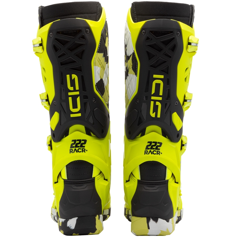 Botas de moto SiDi Crossair X RACR001 negras y amarillas fluorescentes