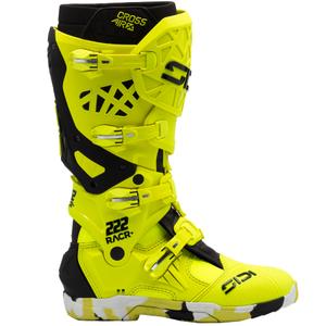 Botas de moto SiDi Crossair X RACR001 negras y amarillas fluorescentes