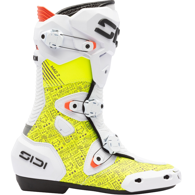 Botas de moto SiDi MAG 2 Air BTA001 blanco-amarillo
