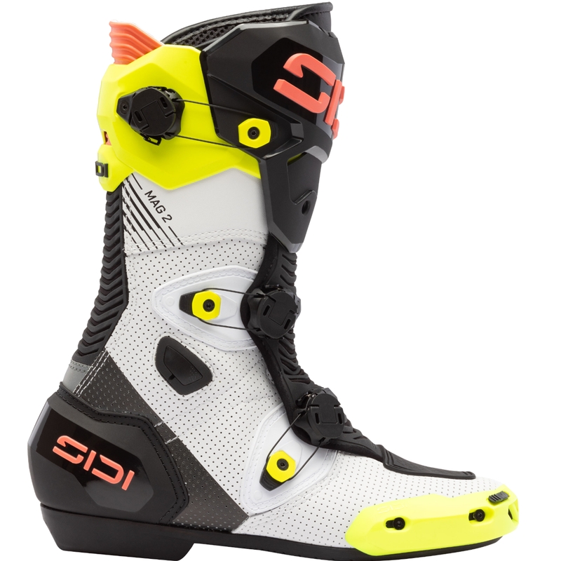 Botas de moto SiDi MAG 2 Air amarillo flúor-coral flúor