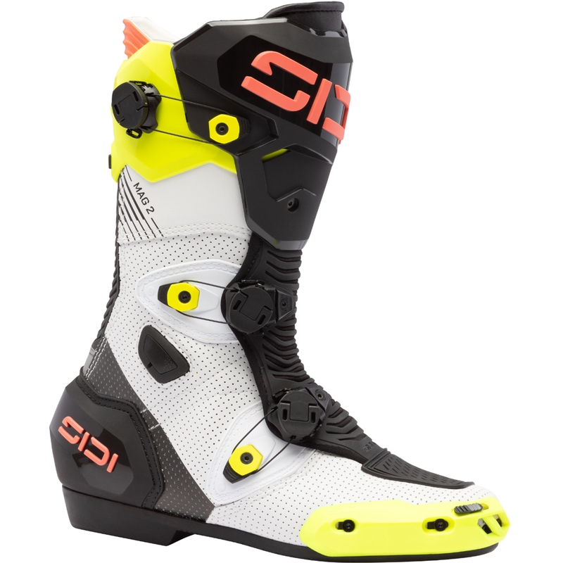 Botas de moto SiDi MAG 2 Air amarillo flúor-coral flúor