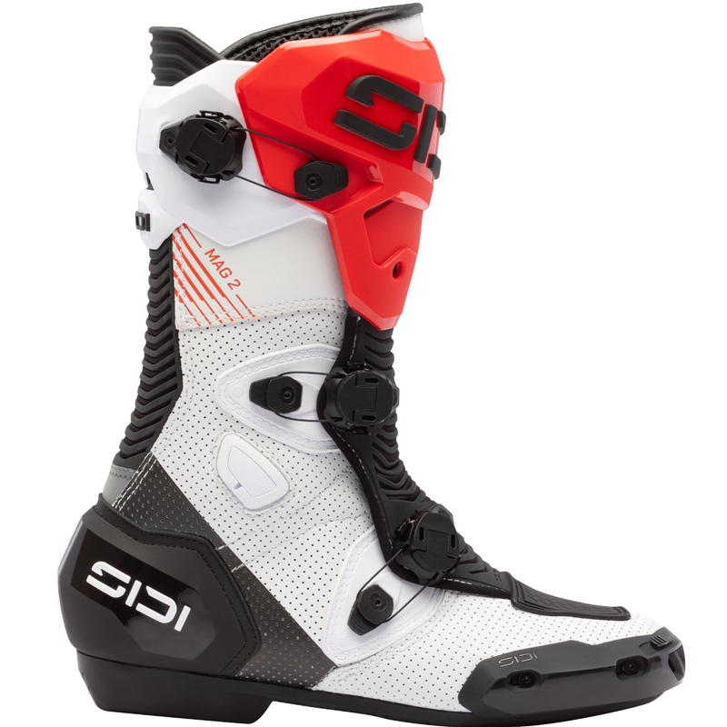 Botas de moto SiDi MAG 2 Air blancas, negras y rojas