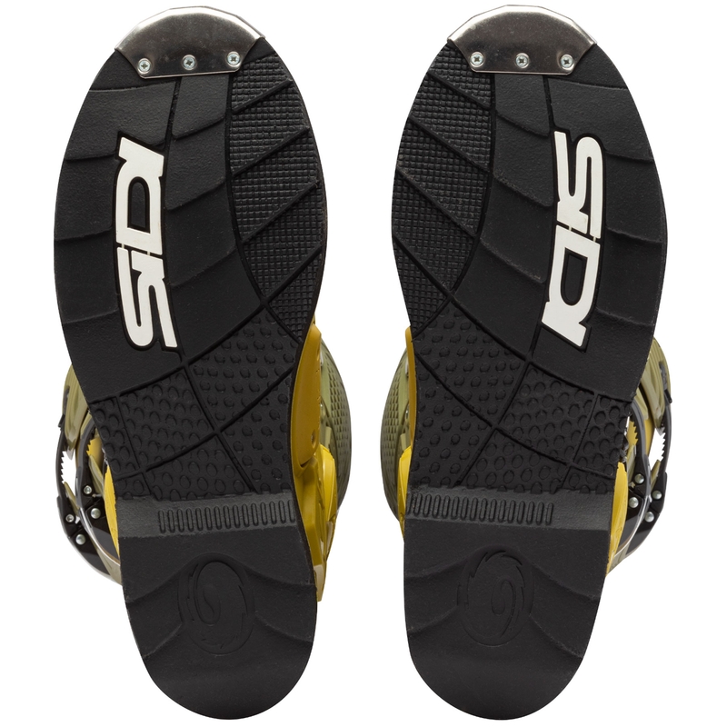 Botas de moto SiDi Crossfire 3 verde oliva-amarillo fluorescente