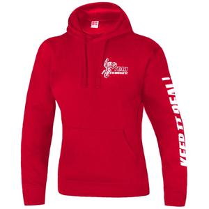 Sudadera con capucha para mujer Atrápame si puedes rojo liquidación