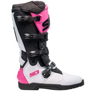 Botas de moto SiDi X Power SC blancas-negras-rosas