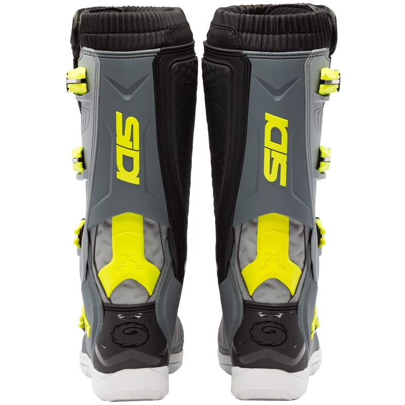 Botas de moto SiDi X Power SC gris-amarillo fluorescente
