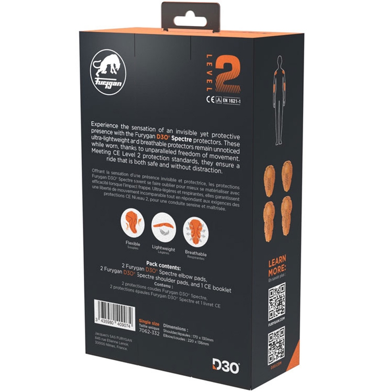 Juego de protectores de hombro y codo Furygan Spectre D3O® L2