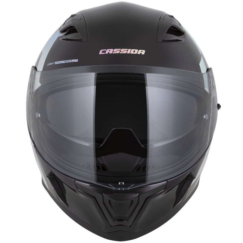 Casco integral de moto Cassida Orbit Grind Absolut negro holográfico