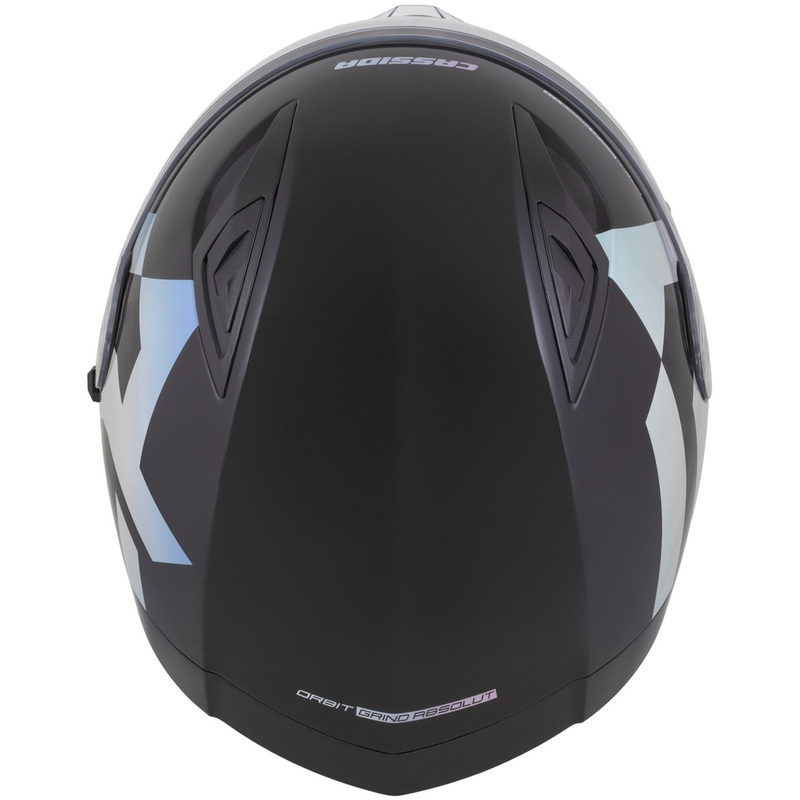 Casco integral de moto Cassida Orbit Grind Absolut negro holográfico