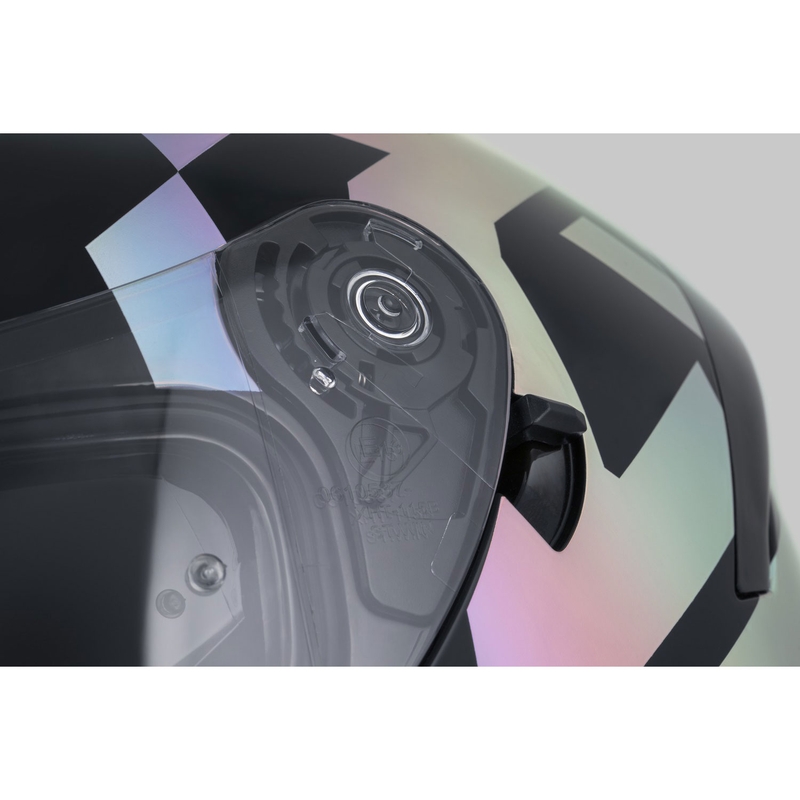 Casco integral de moto Cassida Orbit Grind Absolut negro holográfico