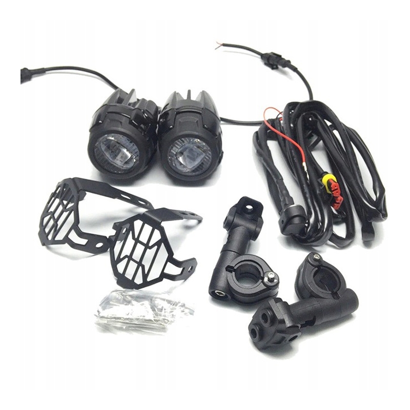 Luces LED adicionales St Tuning con cubierta protectora para BMW R1200 GS y R1250 GS LC 2013-2019