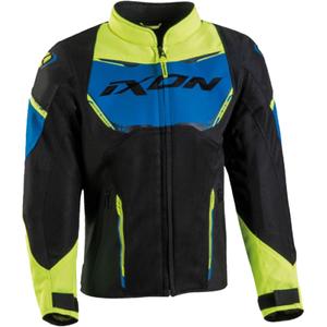 Chaqueta de moto infantil IXON Striker Air negra-azul-amarilla