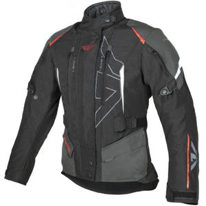 Chaqueta de moto para mujer Ayrton Teressa II negra-gris-rojo flúor
