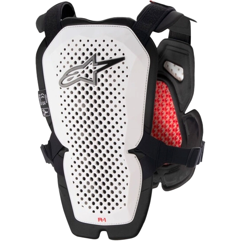 Peto Alpinestars A-1 PRO blanco-negro-rojo