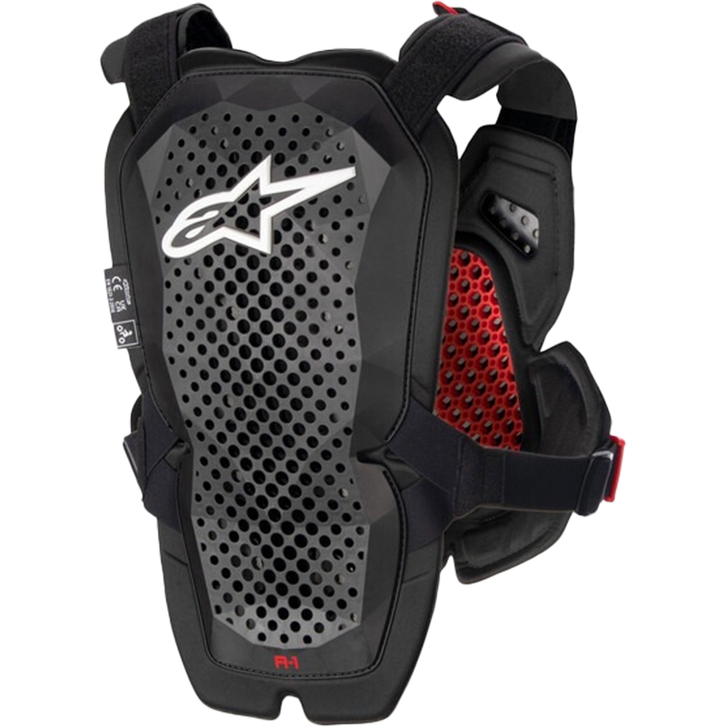 Protector pectoral Alpinestars A-1 PRO negro-antracita-rojo