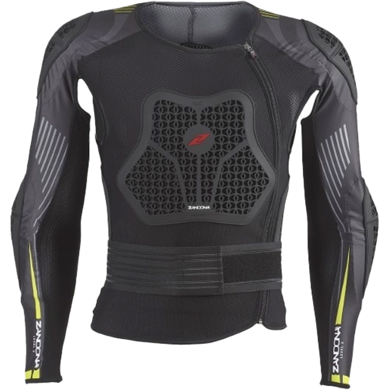 Protector corporal Zandona Netcube X7 negro-amarillo fluo 170-179 cm