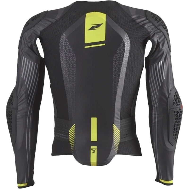 Protector corporal Zandona Netcube X7 negro-amarillo fluo 170-179 cm
