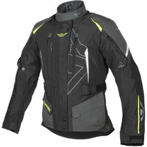 Chaqueta de moto para mujer Ayrton Teressa II negra-gris-amarilla fluorescente
