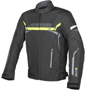 Chaqueta de moto Ayrton Bullet II negra-amarilla fluorescente-gris