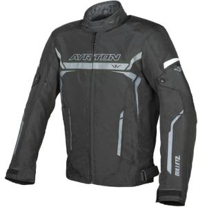 Chaqueta de moto Ayrton Bullet II negra-gris oscuro