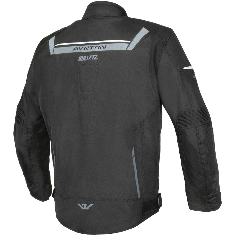 Chaqueta de moto Ayrton Bullet II negra-gris oscuro