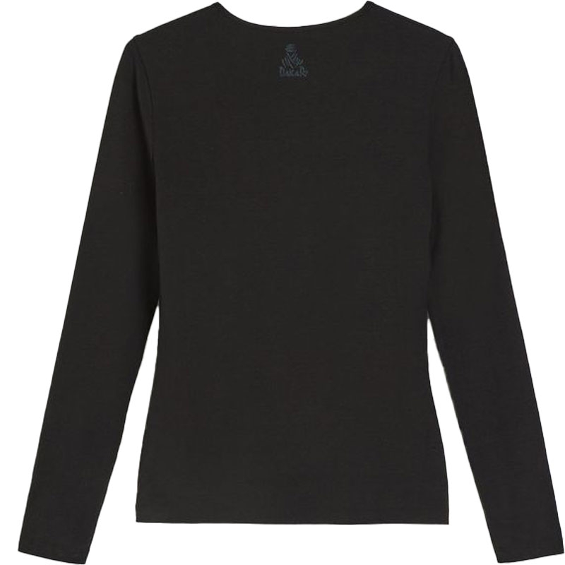 Camiseta negra Dakar DKR Zipp para mujer