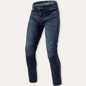 Pantalones vaqueros de moto Revit Carlin SK Extra Cropped, azul oscuro