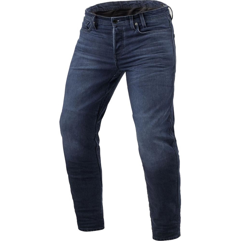 Pantalones vaqueros de moto Revit Micah TF Extra Croped, color azul oscuro lavado