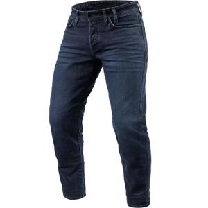 Pantalones vaqueros de moto Revit Ortes TF Extra Cropped, lavado azul oscuro-negro